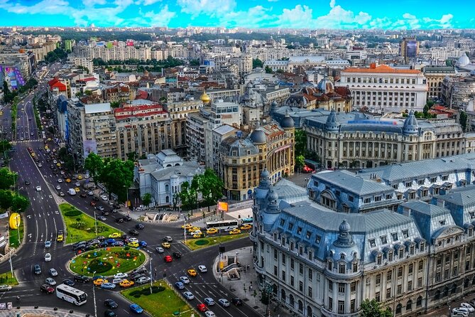 4h Bucharest Panoramic Tour by Car with stops - Piaka Unirii and Biserica Bucur