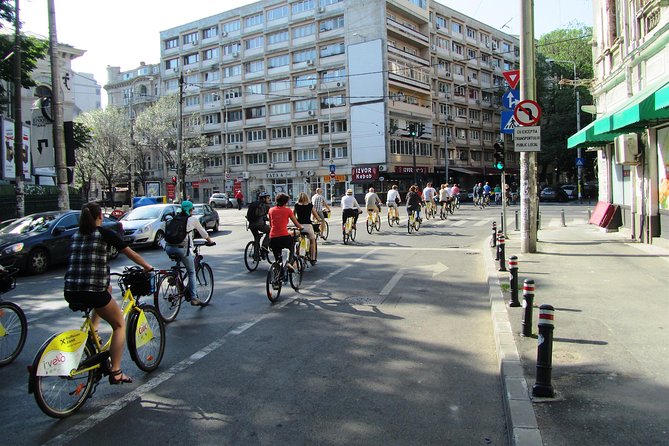 Bicycle Sightseeing in Bucharest - Pausing at Revolution Square