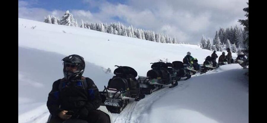 Bucharest: Carpathian Snowmobile / ATV Adventure Tour - Peleș Castle in a short royal stop