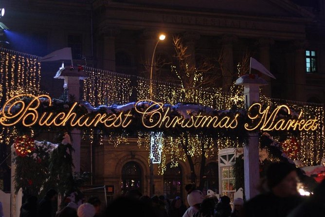 Bucharest: Tour of Christmas traditions & decorations - The boulevard by the National Theatre