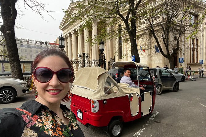 Bucharest Tuk Tuk City Tour - The Palace of the Parliament from the Road