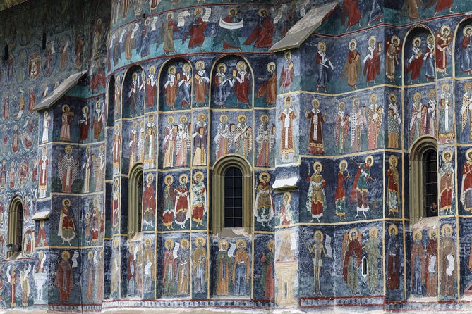 Day trip from Iasi to the UNESCO Painted Monasteries in Bucovina - Sucevita and the green-painted walls