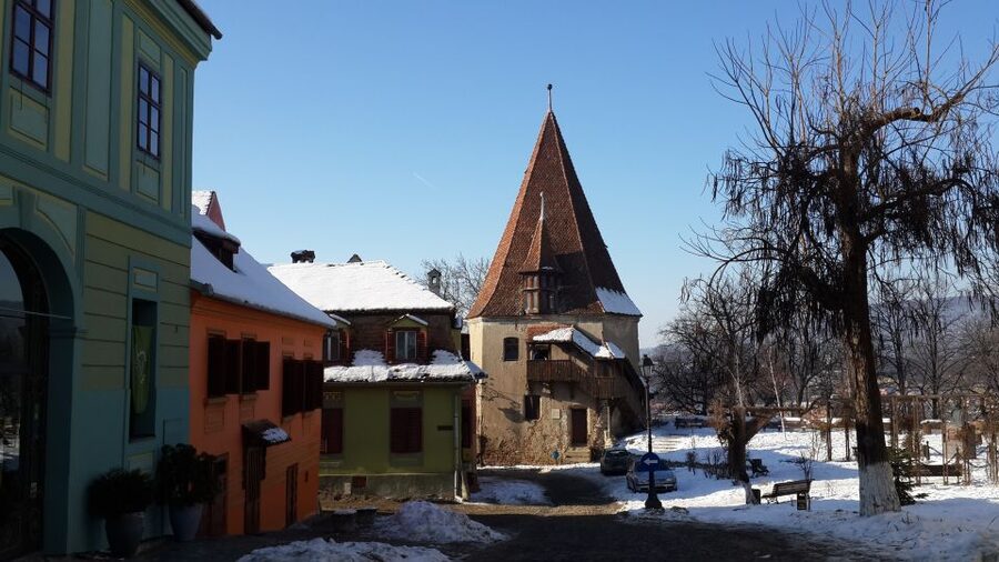 From Brasov: Guided Sighisoara and Sibiu Private Day Trip - Little Square and the story of the Bridge of Liars
