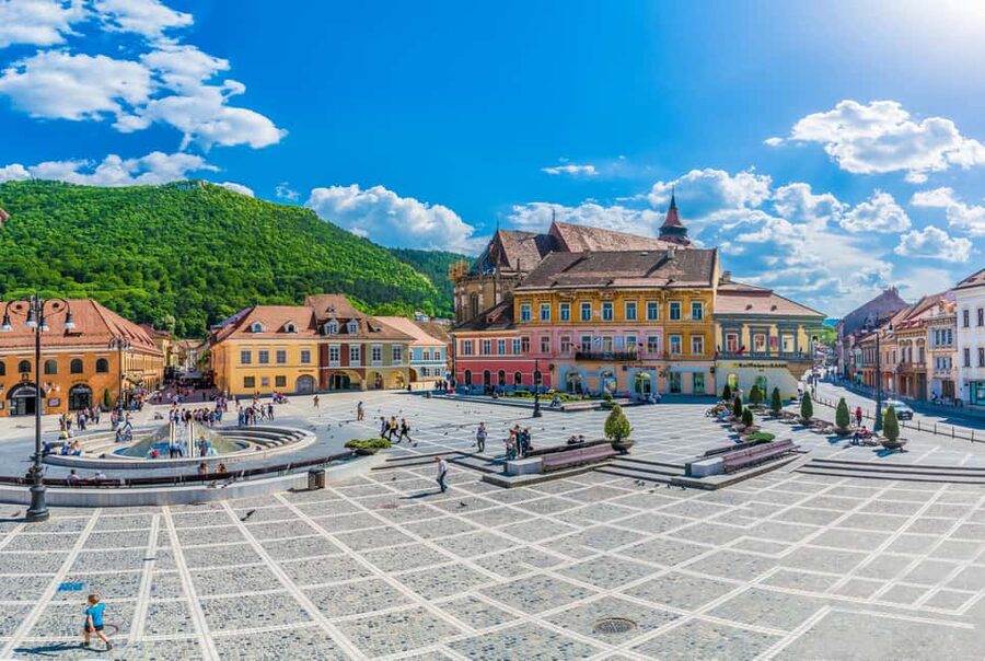 From Bucharest: Day Trip to Peles, Dracula's Castle, Brasov - Brașov: a walkable finish to the sightseeing