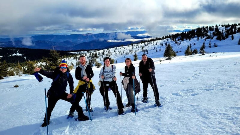 From Cluj: Winter Walking Trip on the Great Mountain - Getting used to snowshoes and poles