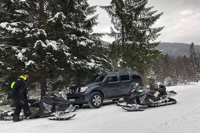 SnowMobiles Tour in Carpathian Mountains - Sinaia gondola offers a second view of the mountains